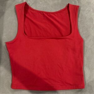 Square Neck Crop Tank Top